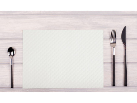 PROnappe Set de table jetable, 400 x 300 mm, blanc mat