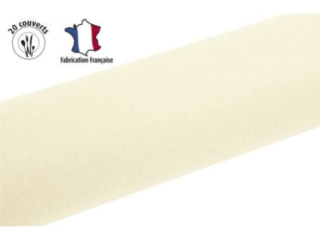 PROnappe Nappe jetable Airlaid, (l)1,2 x (L)6 m, ivoire