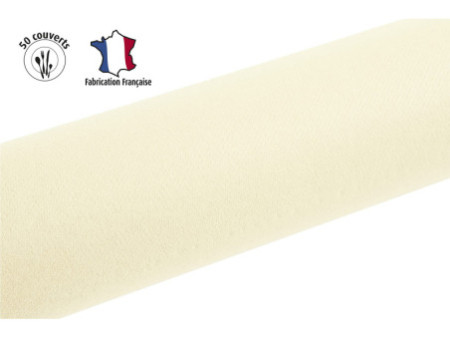 PROnappe Nappe jetable Airlaid, (l)1,2 x (L)15 m, ivoire