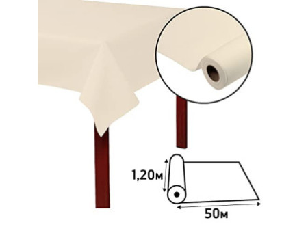 PROnappe Nappe jetable Airlaid, (l)1,2 x (L)50 m, ivoire