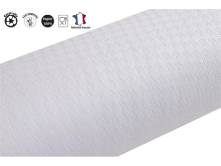 PROnappe Nappe en papier gaufré, (l)1,18 x (L)50 m, blanc