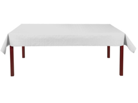 PROnappe Nappe en papier damassé, (l)1,18 x (L)100 m, blanc