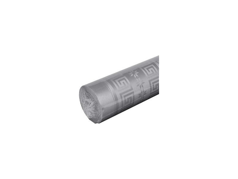 PROnappe Nappe en papier damassé, (l)1,18 x (L)6 m, gris