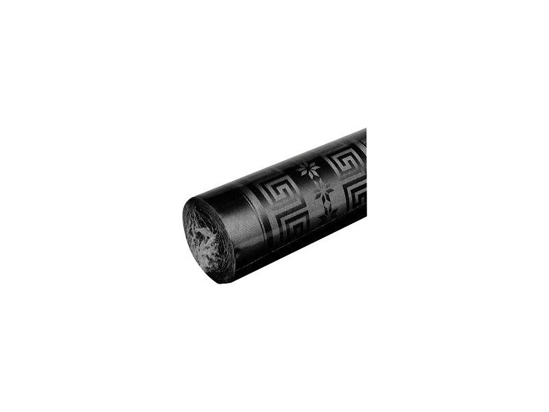 PROnappe Nappe en papier damassé, (l)1,18 x (L)6 m, noir