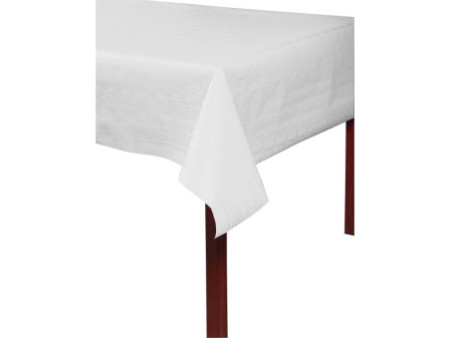 PROnappe Nappe en papier damassé, (l)1,18 x (L)25 m, blanc