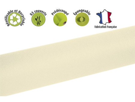 PROnappe Nappe jetable en spunbond, (l)1,2 x (L)25 m, ivoire