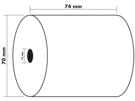 EXACOMPTA Bobine pour caisses, 70 mm x 40 m x 12 mm