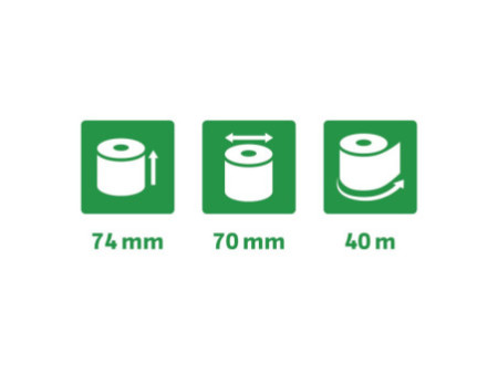 EXACOMPTA Bobine pour caisses, 70 mm x 40 m x 12 mm