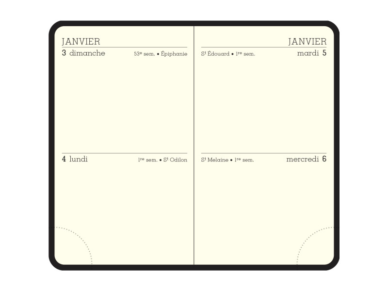 EXACOMPTA Recharge pour agenda MINI 11 2 JOURS, 2026