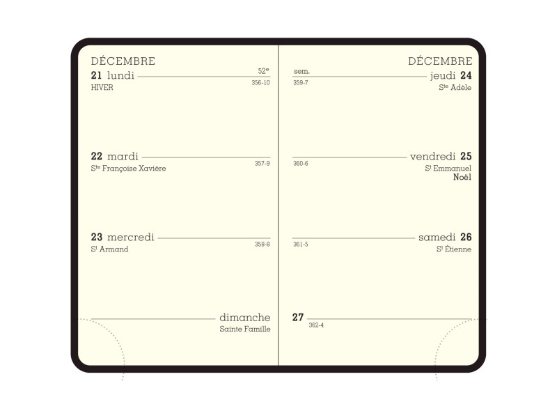 EXACOMPTA Recharge pour agenda de poche MINI 11, 2026