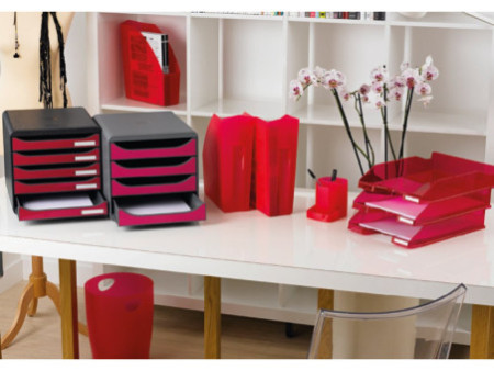 EXACOMPTA Porte-revues THE MAGAZINE, A4+, rouge carmin