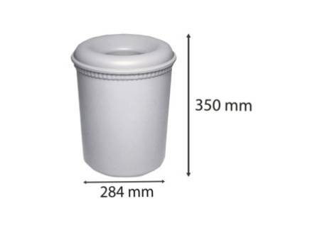 EXACOMPTA Corbeille à papier anti-feu, 15 litres, PP, granit