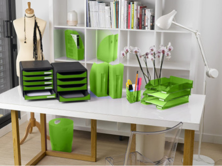 EXACOMPTA Corbeille à papier ECOBIN, 15 litres, vert pomme