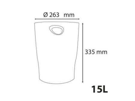 EXACOMPTA Corbeille à papier ECOBIN, 15 litres, rouge carmin