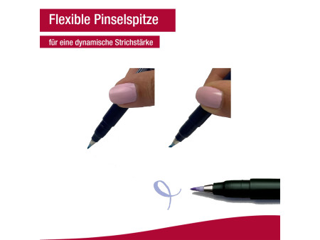 Tombow Stylo de calligraphie Fudenosuke Pastel, étui carton