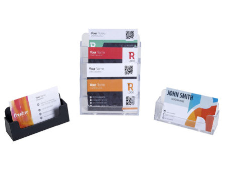 EXACOMPTA Distributeur de cartes de visite, cristal