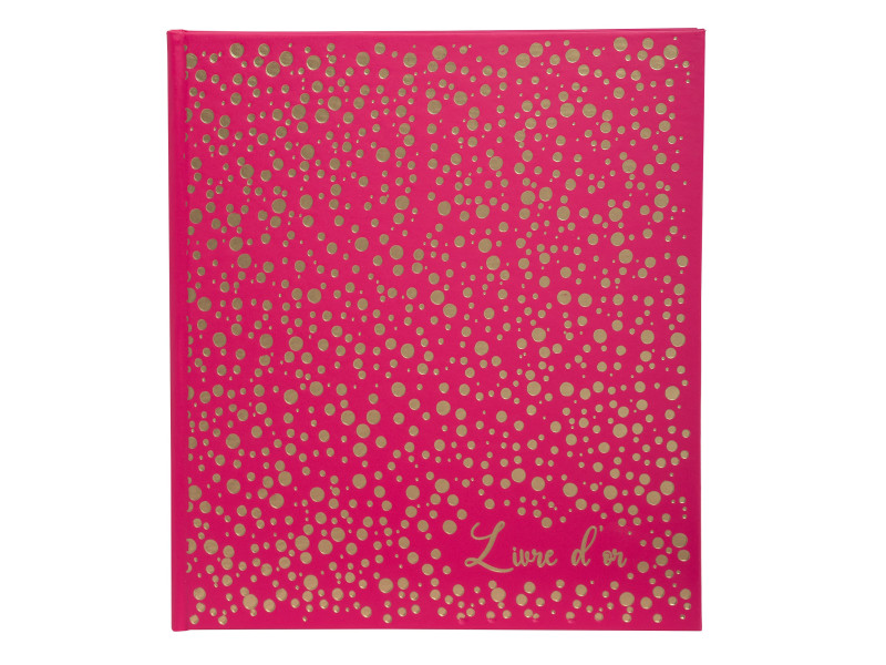 EXACOMPTA Livre d'or Plum, 210 x 190 mm, framboise / doré