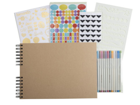 EXACOMPTA Kit de scrapbooking SCRAP ADDICT, kraft brun