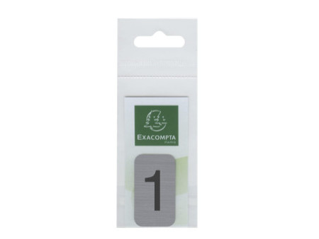 EXACOMPTA Plaque de signalisation chiffres '1', 25 x 44 mm