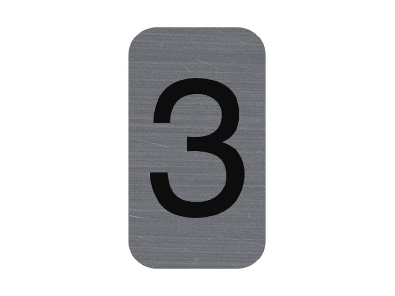 EXACOMPTA Plaque de signalisation chiffres '3', 25 x 44 mm