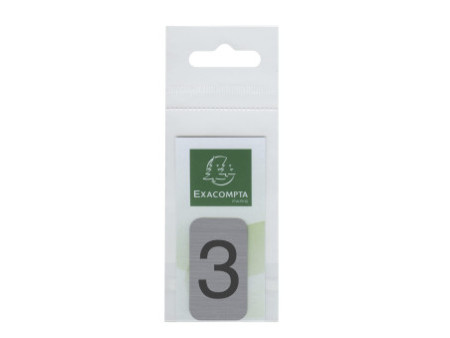EXACOMPTA Plaque de signalisation chiffres '3', 25 x 44 mm