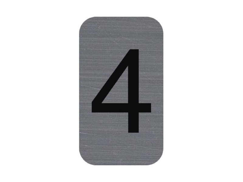 EXACOMPTA Plaque de signalisation chiffres '4', 25 x 44 mm