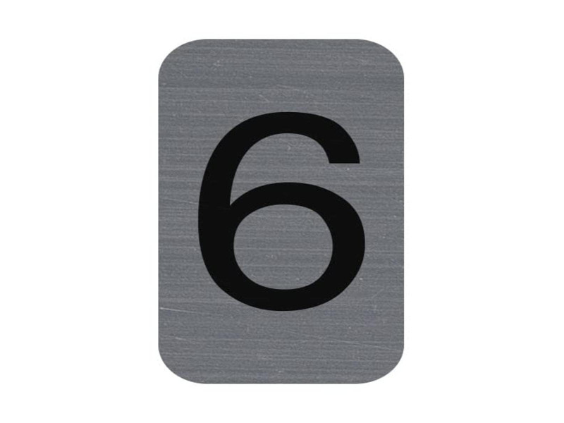 EXACOMPTA Plaque de signalisation chiffres '6', 25 x 44 mm