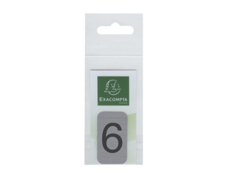 EXACOMPTA Plaque de signalisation chiffres '6', 25 x 44 mm
