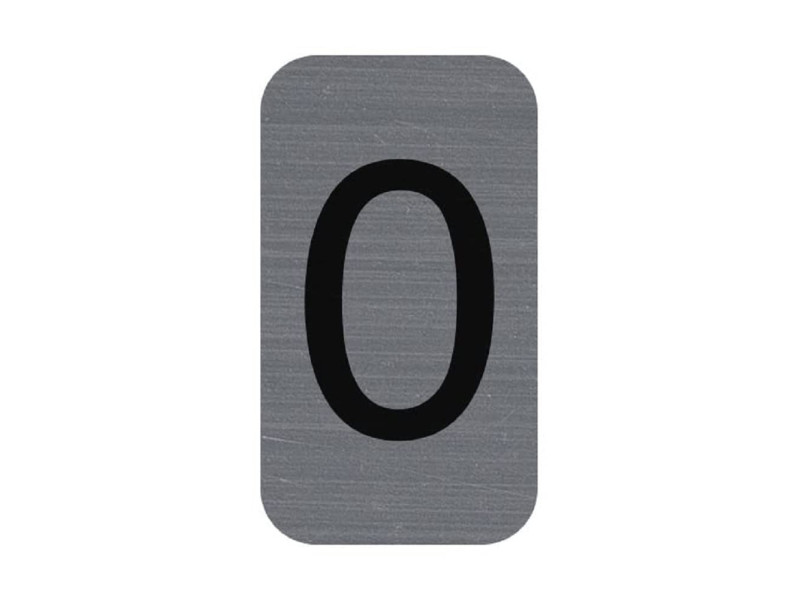 EXACOMPTA Plaque de signalisation chiffres '0', 25 x 44 mm