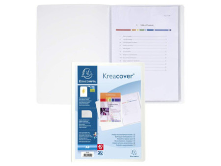 EXACOMPTA Protège-documents Kreacover, A4, 20 pochettes