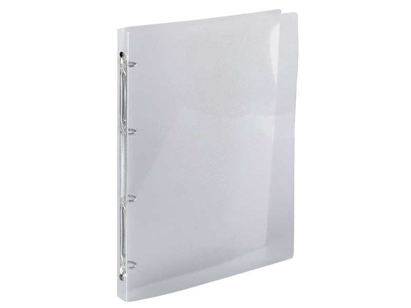 EXACOMPTA Classeur Crystal souple PP, 4 anneaux, A4, cristal