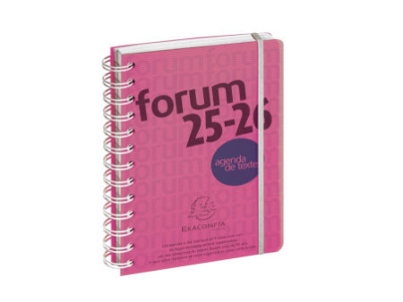 EXACOMPTA Agenda scolaire Forum Linicolor, 2025/2026, rose