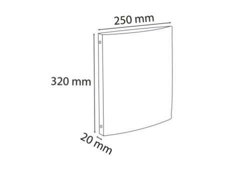 EXACOMPTA Classeur souple, PP, 4 anneaux, A4, blanc