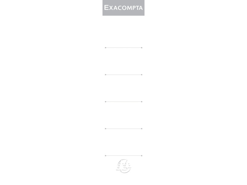 EXACOMPTA Etiquette de dos de classeur, 28 x 185 mm, blanc