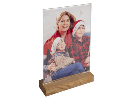 EXACOMPTA Porte-visuel, A6 portrait, socle en bois