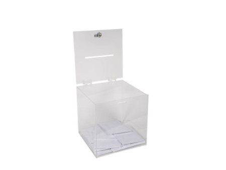 EXACOMPTA Urne, en acrylique, fermable à clé, transparent