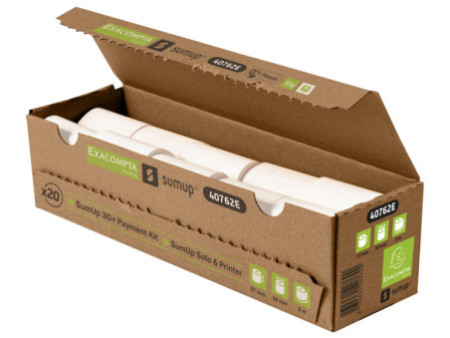 EXACOMPTA Bobine pour ticket CB SumUp, 57 mm x 9 mm, blanc
