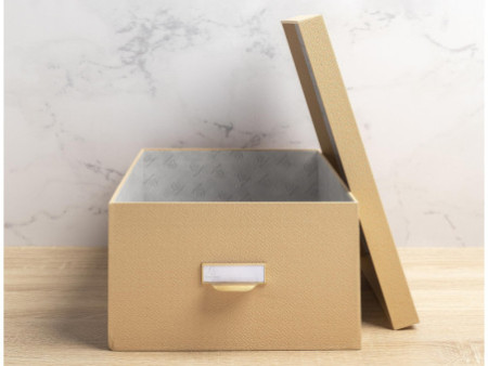EXACOMPTA Lot de 3 boîtes gigogne Office by Me, beige