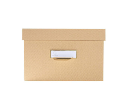 EXACOMPTA Lot de 3 boîtes gigogne Office by Me, beige