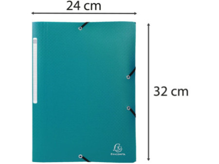EXACOMPTA Chemise à élastiques Opaque, PP, A4, vert foncé