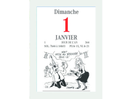 EXACOMPTA Bloc éphémeride neutre, 65 x 97 mm, 2026