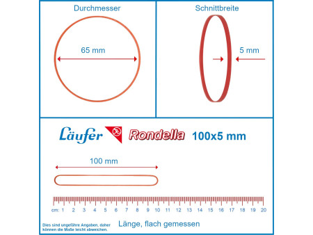 Läufer Bracelet élastique RONDELLA, 100 x 5 mm, 500 g