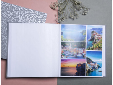 EXACOMPTA Album photo AutentiK, 290 x 320 mm, bleu gris