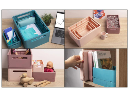 EXACOMPTA Boîte de rangement Smart Case Mini, nude