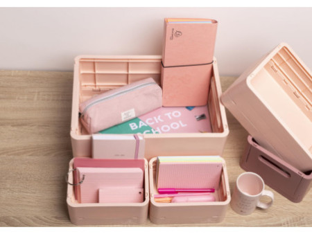 EXACOMPTA Boîte de rangement Smart Case Maxi, nude