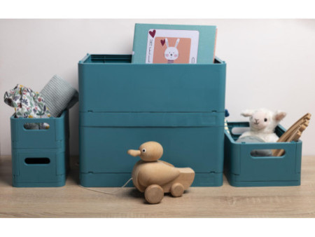 EXACOMPTA Boîte de rangement Smart Case Maxi, bleu pacifique