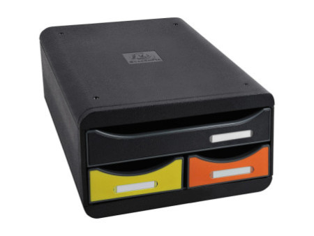 EXACOMPTA Module de classement SMALL-BOX 3 tiroirs, arlequin