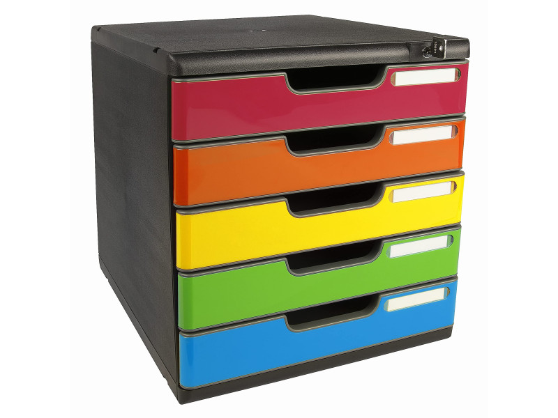 EXACOMPTA Module de classement MODULO A4 5 tiroirs, arlequin