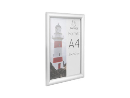 EXACOMPTA Cadre porte-affiche en aluminium, A4, argent
