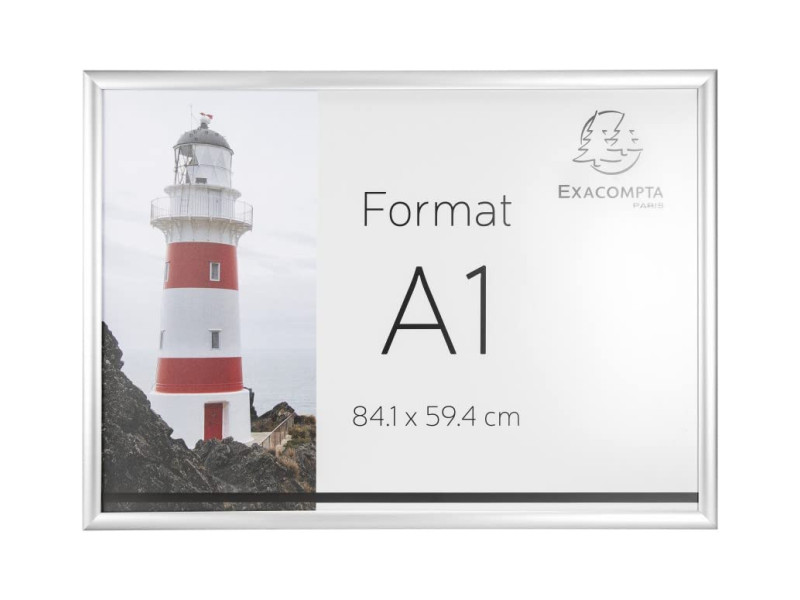 EXACOMPTA Cadre porte-affiche en aluminium, A1, argent